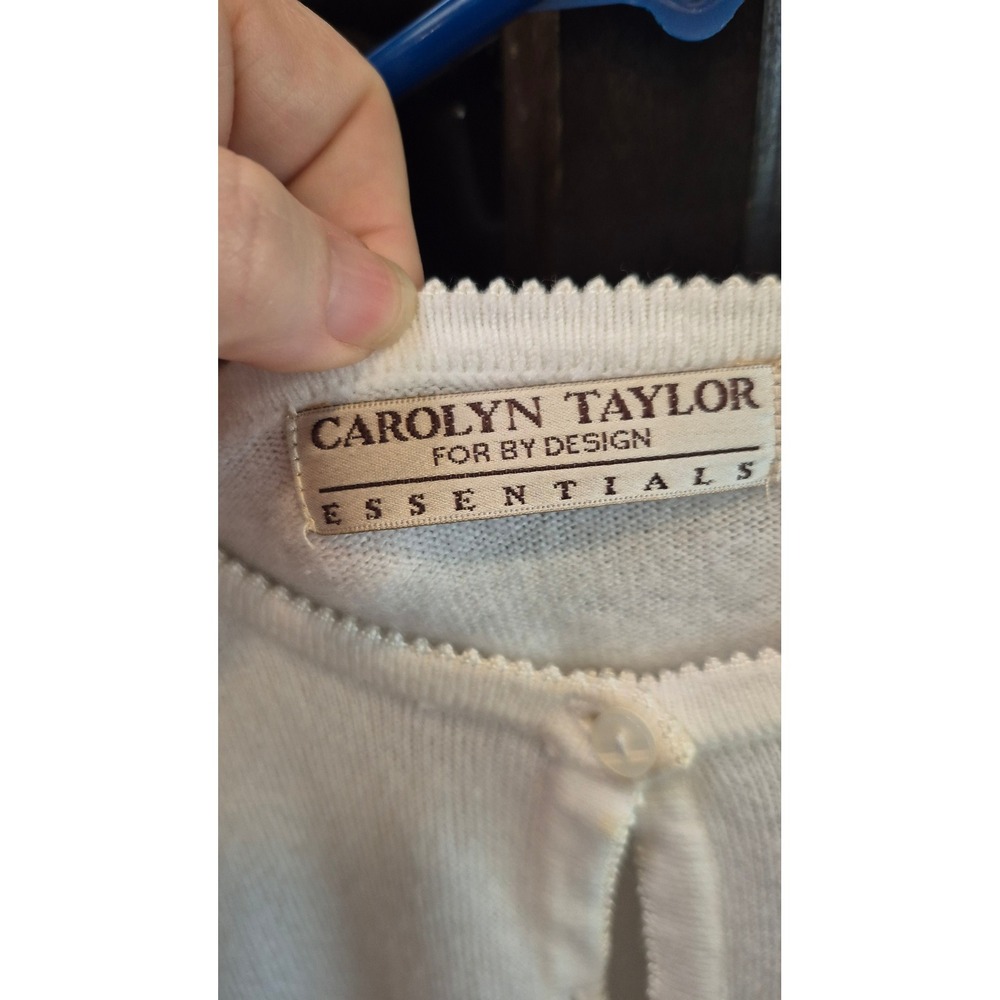 Carolyn Taylor Essentials White Button Front Card… - image 3
